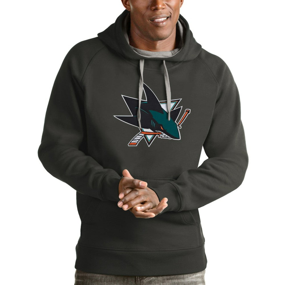 San Jose Sharks Antigua Logo Victory Pullover Hoodie -  NHL Hoodies