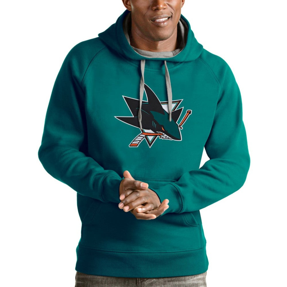 San Jose Sharks Antigua Logo Victory Pullover Hoodie -  NHL Hoodies