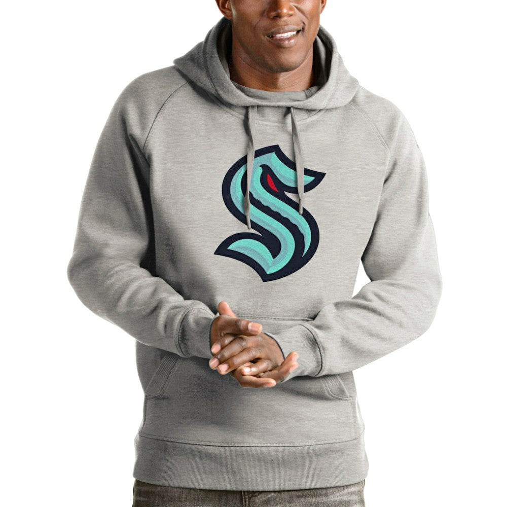 Seattle Kraken Antigua Logo Victory Pullover Hoodie -  NHL Hoodies