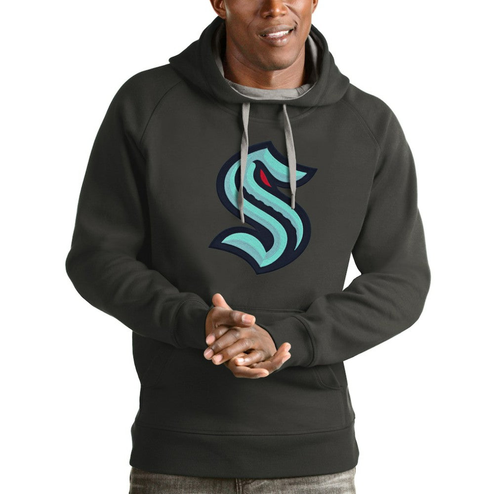 Seattle Kraken Antigua Logo Victory Pullover Hoodie -  NHL Hoodies