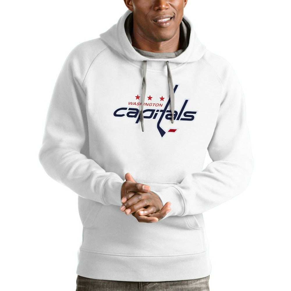 Washington Capitals Antigua Logo Victory Pullover Hoodie -  NHL Hoodies