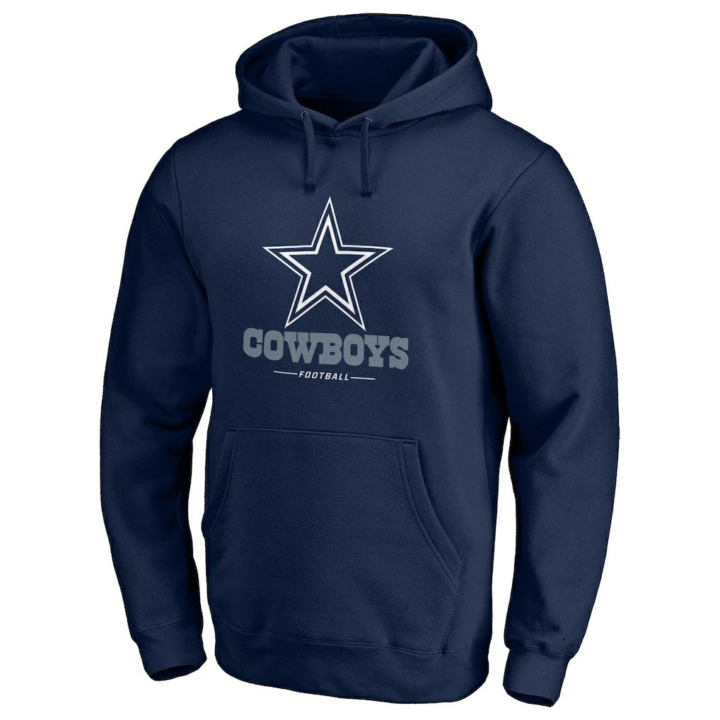 Dallas Cowboys Logo Team Lockup Fitted Pullover Hoodie | NFL Hot