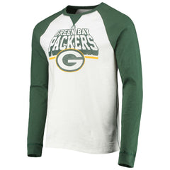 Green Bay Packers Junk Food Colorblock Raglan Long Sleeve T-Shirt | NFL US