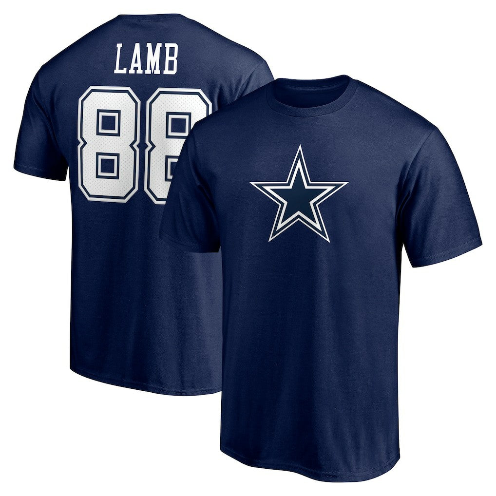 Dallas Cowboys CeeDee Lamb  Team Player Icon Name & Number T-Shirt | NFL Online