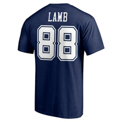 Dallas Cowboys CeeDee Lamb  Team Player Icon Name & Number T-Shirt | NFL Online