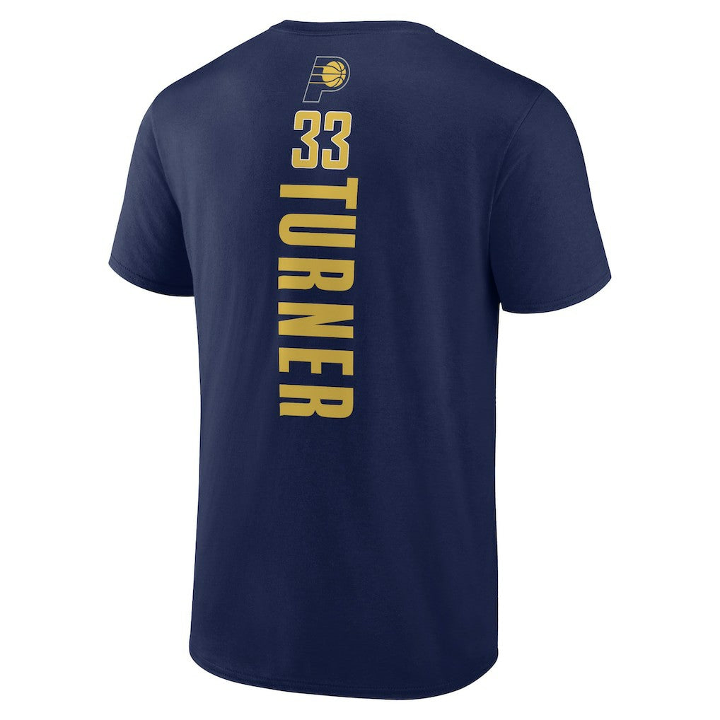 Navy Myles Turner Indiana Pacers Playmaker Name & Number T-Shirt | NBA