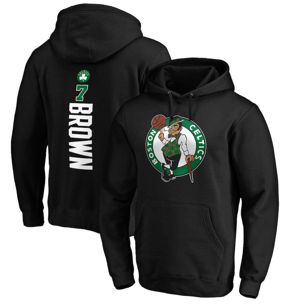 Black Jaylen Brown Boston Celtics Playmaker Name & Number Pullover Hoodie | NBA