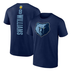 Navy Ziaire Williams Memphis Grizzlies Playmaker Name & Number T-Shirt | NBA