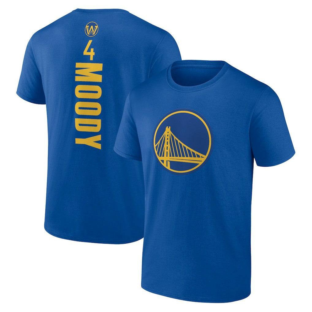 Royal Moses Moody Golden State Warriors Playmaker Name & Number T-Shirt sale | NBA