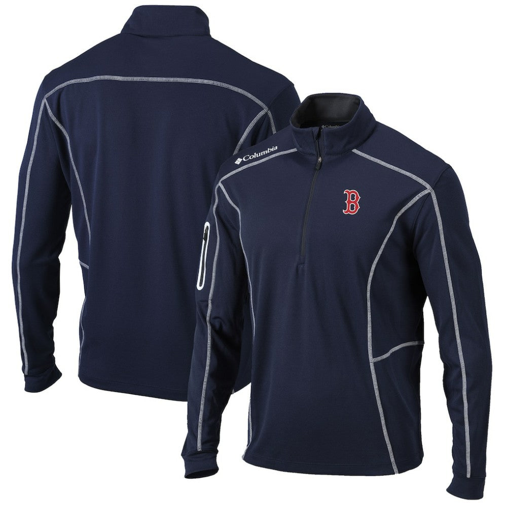 Boston Red Sox Columbia Shotgun Omni-Wick Quarter-Zip Pullover Jacket - MLB Jackets