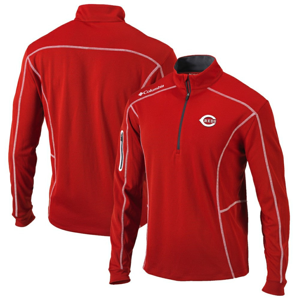 Cincinnati Reds Columbia Shotgun Omni-Wick Quarter-Zip Pullover Jacket - MLB Jackets
