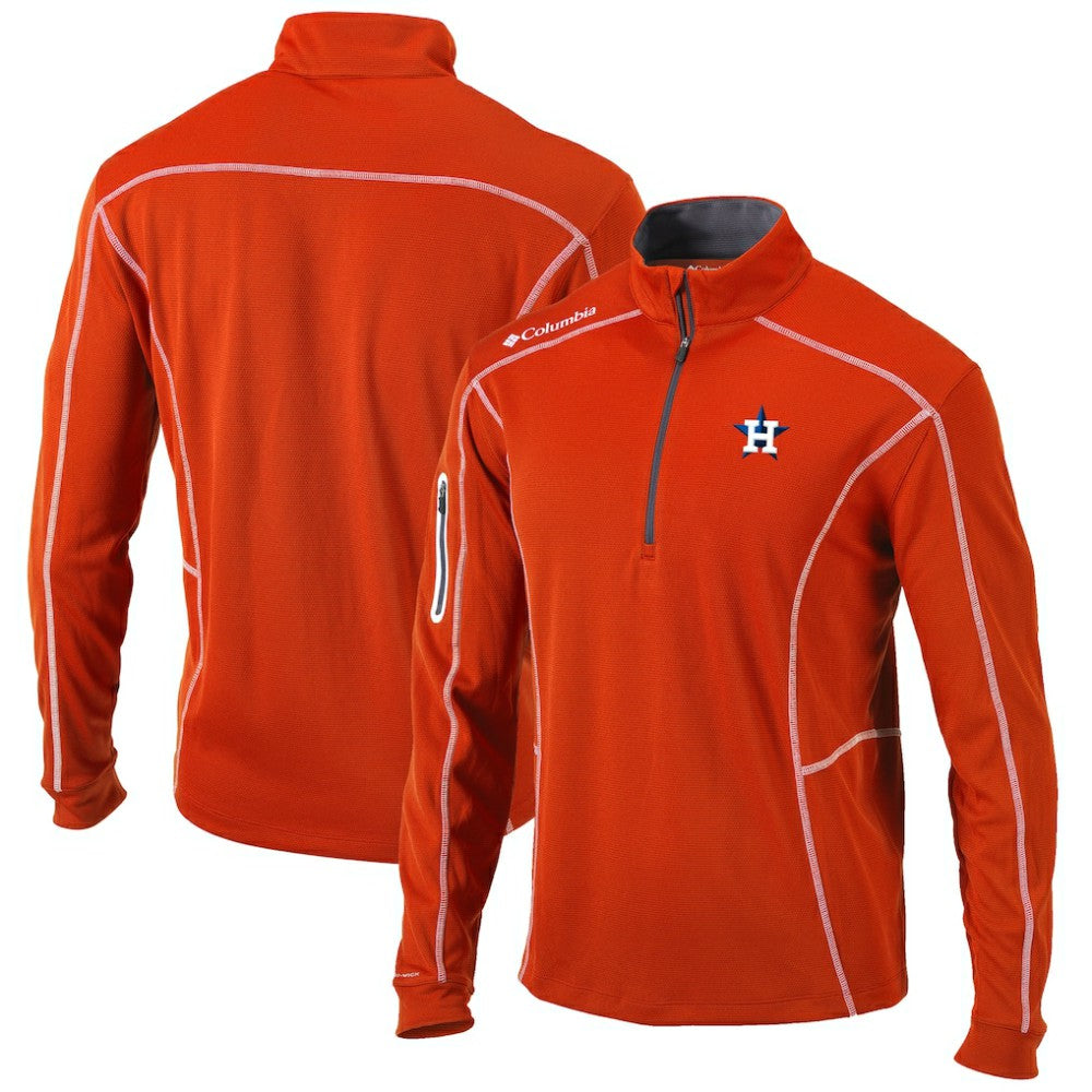 Houston Astros Columbia Shotgun Omni-Wick Quarter-Zip Pullover Jacket - MLB Jackets