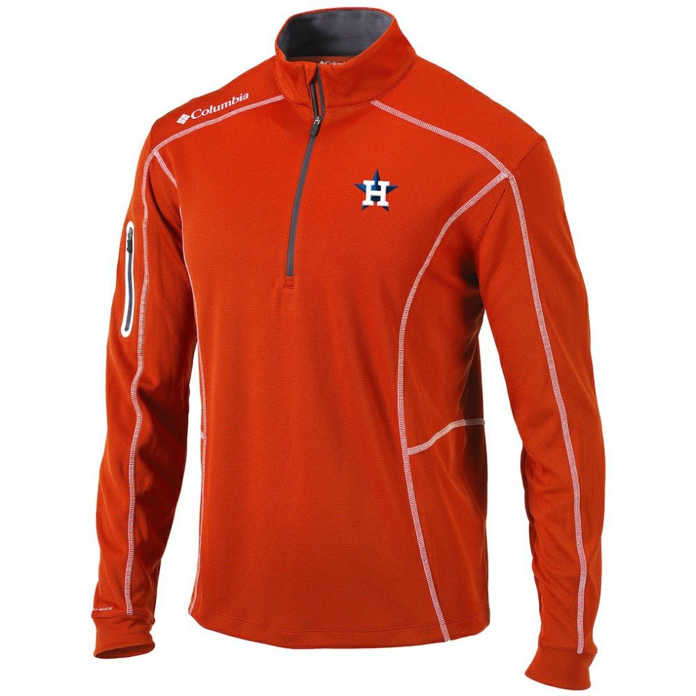 Houston Astros Columbia Shotgun Omni-Wick Quarter-Zip Pullover Jacket - MLB Jackets