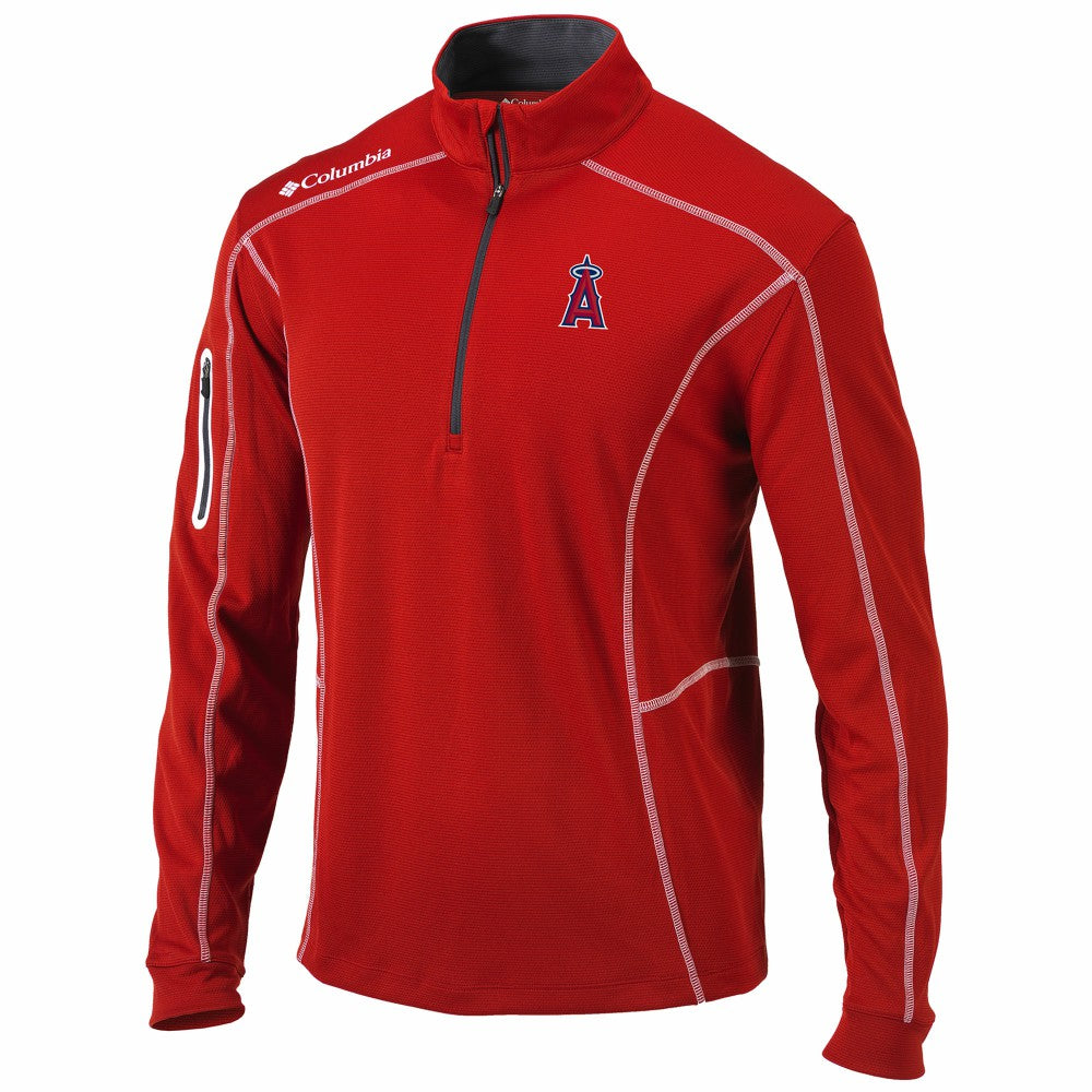 Los Angeles Angels Columbia Shotgun Omni-Wick Quarter-Zip Pullover Jacket - MLB Jackets