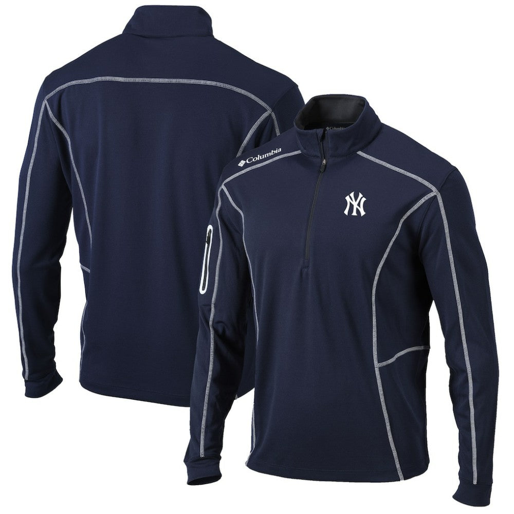 New York Yankees Columbia Shotgun Omni-Wick Quarter-Zip Pullover Jacket - MLB Jackets