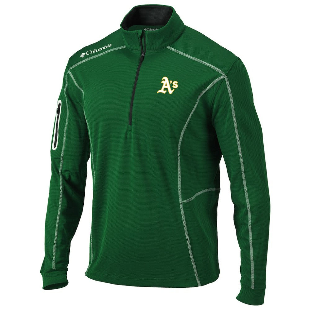Athletics Columbia Shotgun Omni-Wick Quarter-Zip Pullover Jacket - MLB Jackets