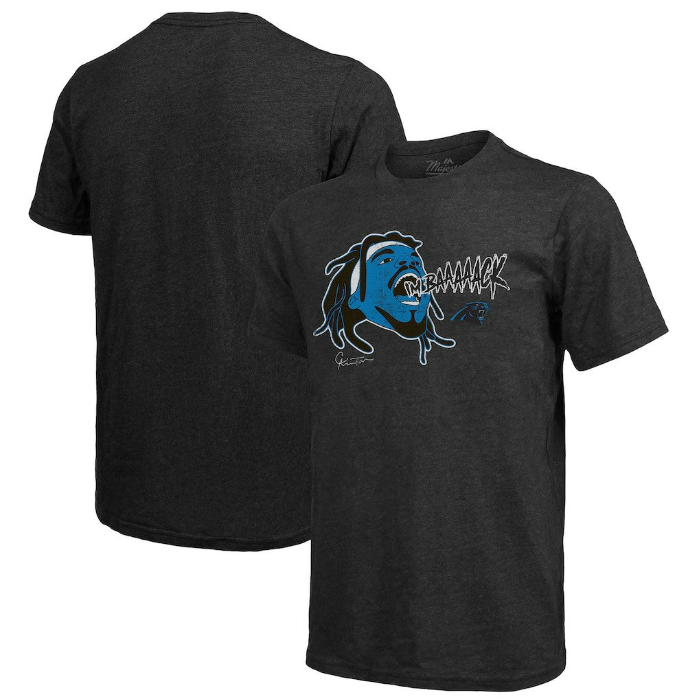 Carolina Panthers Cam Newton  Majestic Threads Tri-Blend Player Graphic T-Shirt | NFL Near me