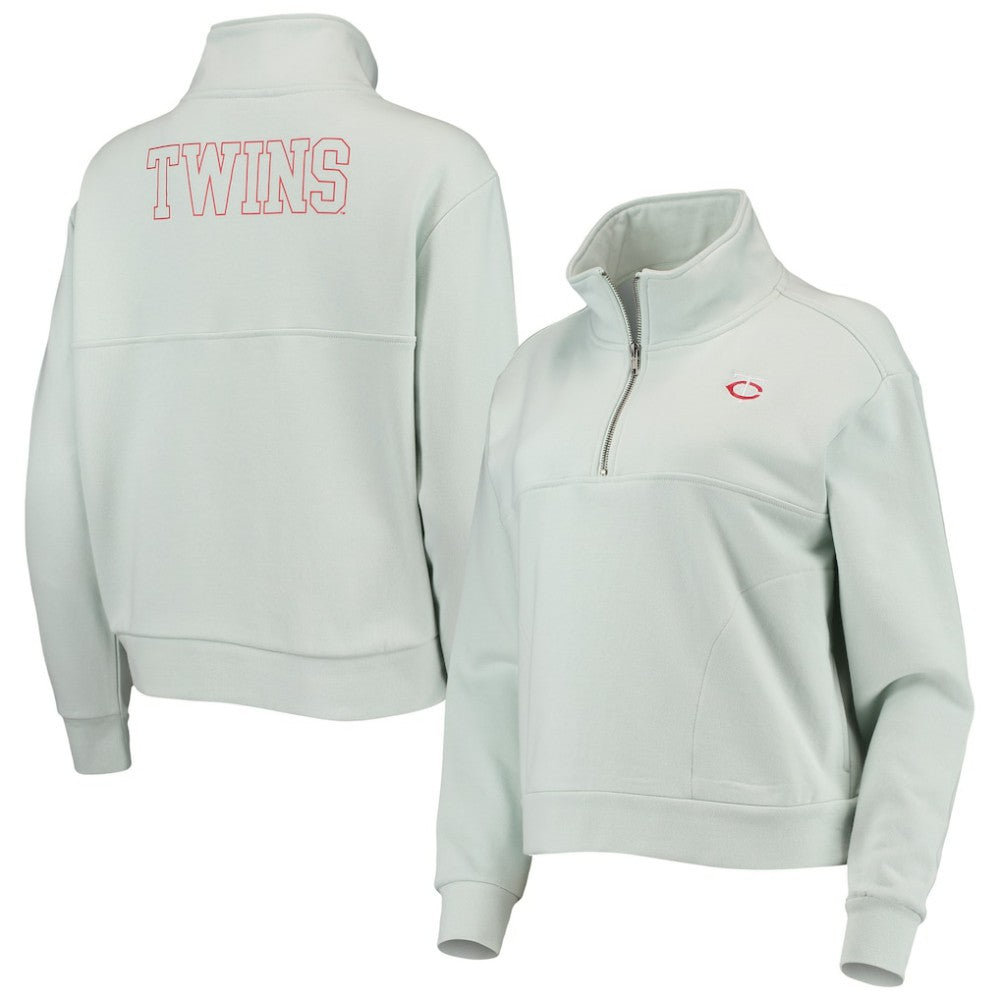 Minnesota Twins The Wild Collective Women's Two-Hit Quarter-Zip Pullover Top - MLB Pullover