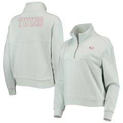 Minnesota Twins The Wild Collective Women's Two-Hit Quarter-Zip Pullover Top - MLB Pullover