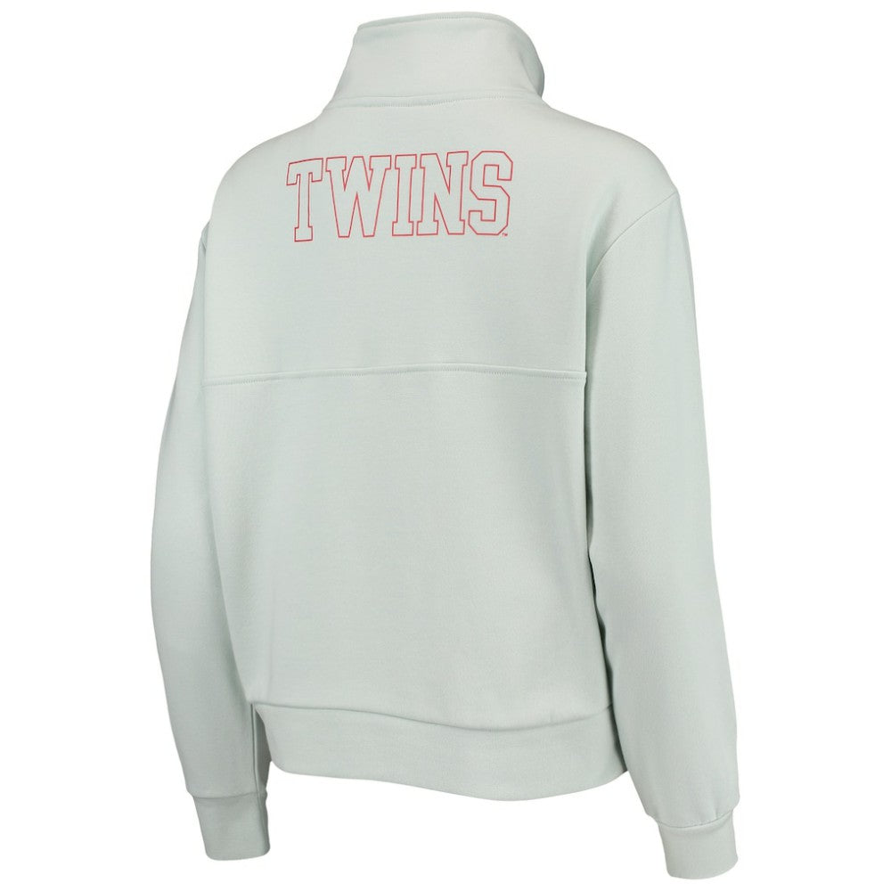 Minnesota Twins The Wild Collective Women's Two-Hit Quarter-Zip Pullover Top - MLB Pullover