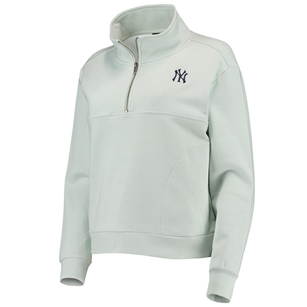 New York Yankees The Wild Collective Women's Two-Hit Quarter-Zip Pullover Top - MLB Pullover