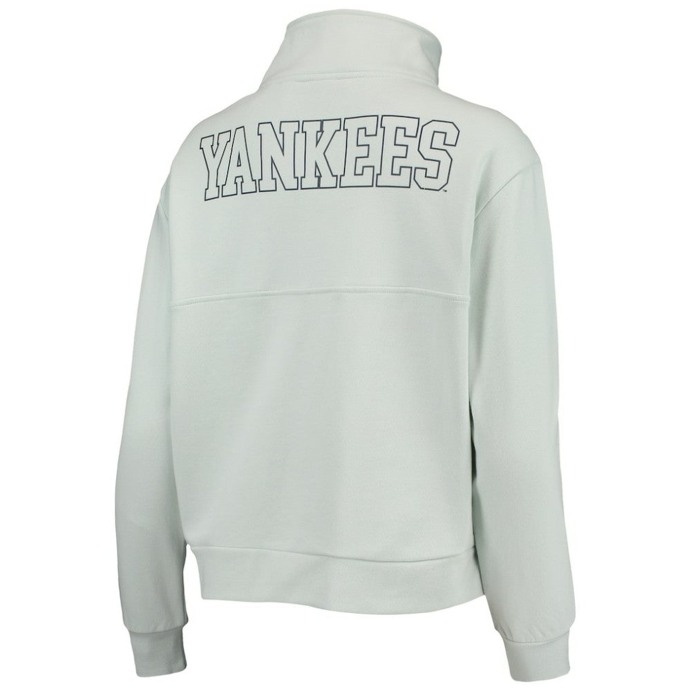 New York Yankees The Wild Collective Women's Two-Hit Quarter-Zip Pullover Top - MLB Pullover