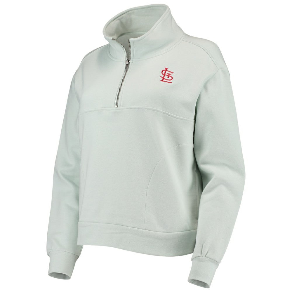 St. Louis Cardinals The Wild Collective Women's Two-Hit Quarter-Zip Pullover Top - MLB Pullover