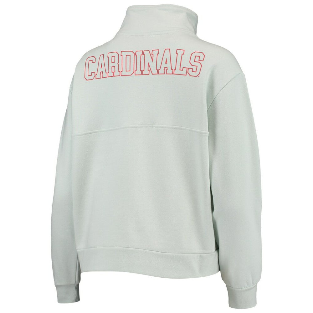 St. Louis Cardinals The Wild Collective Women's Two-Hit Quarter-Zip Pullover Top - MLB Pullover