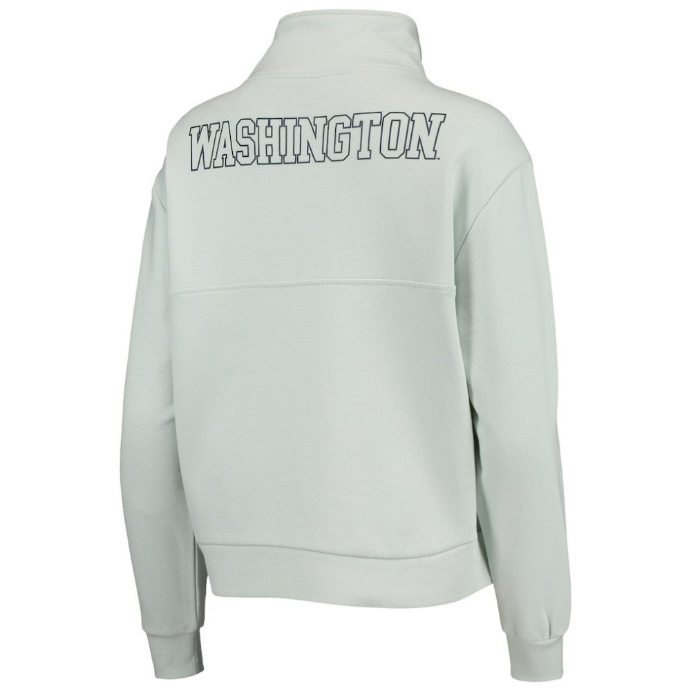 Washington Nationals The Wild Collective Women's Two-Hit Quarter-Zip Pullover Top - MLB Pullover