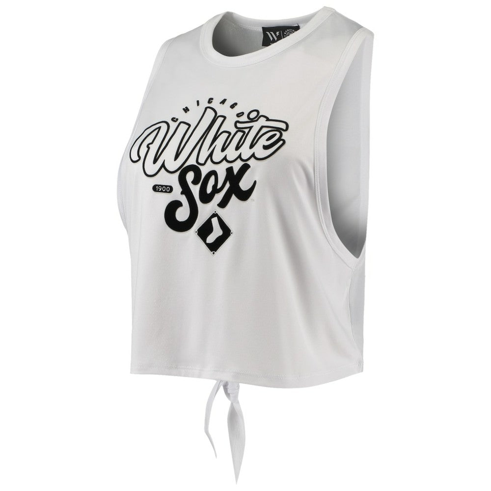 Chicago White Sox The Wild Collective Women's Open Back Twist-Tie Tank Top - MLB Tanks