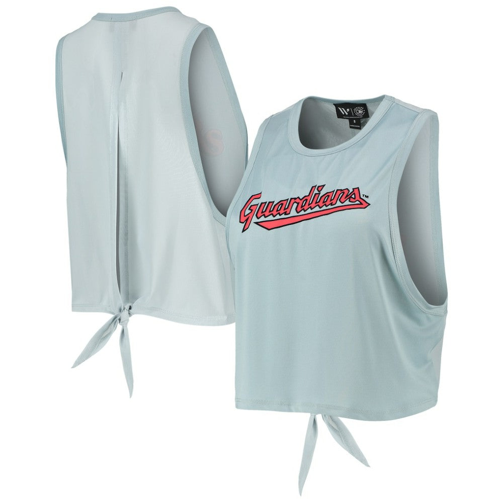 Cleveland Guardians The Wild Collective Women's Open Back Twist-Tie Tank Top - MLB Tanks