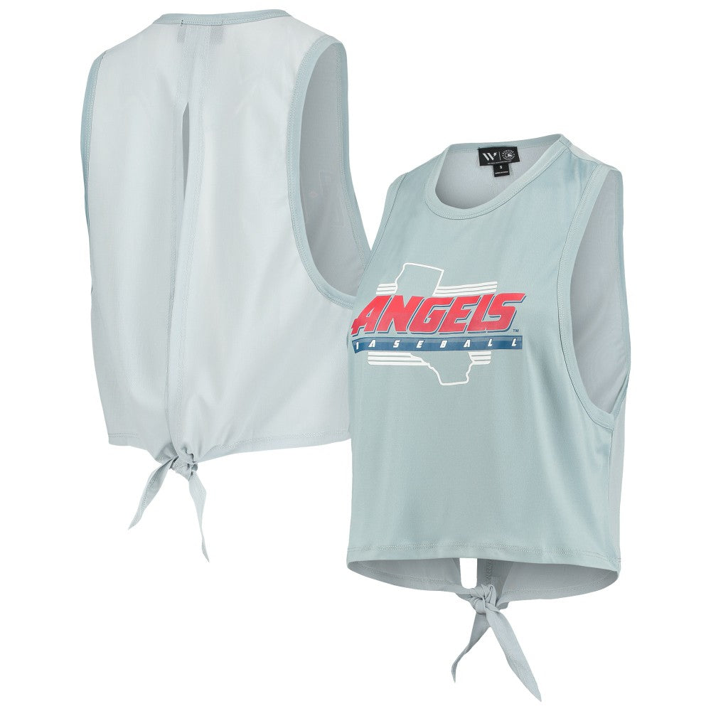 Los Angeles Angels The Wild Collective Women's Open Back Twist-Tie Tank Top - MLB Tanks