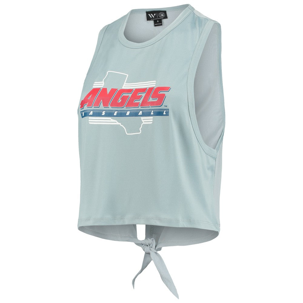 Los Angeles Angels The Wild Collective Women's Open Back Twist-Tie Tank Top - MLB Tanks