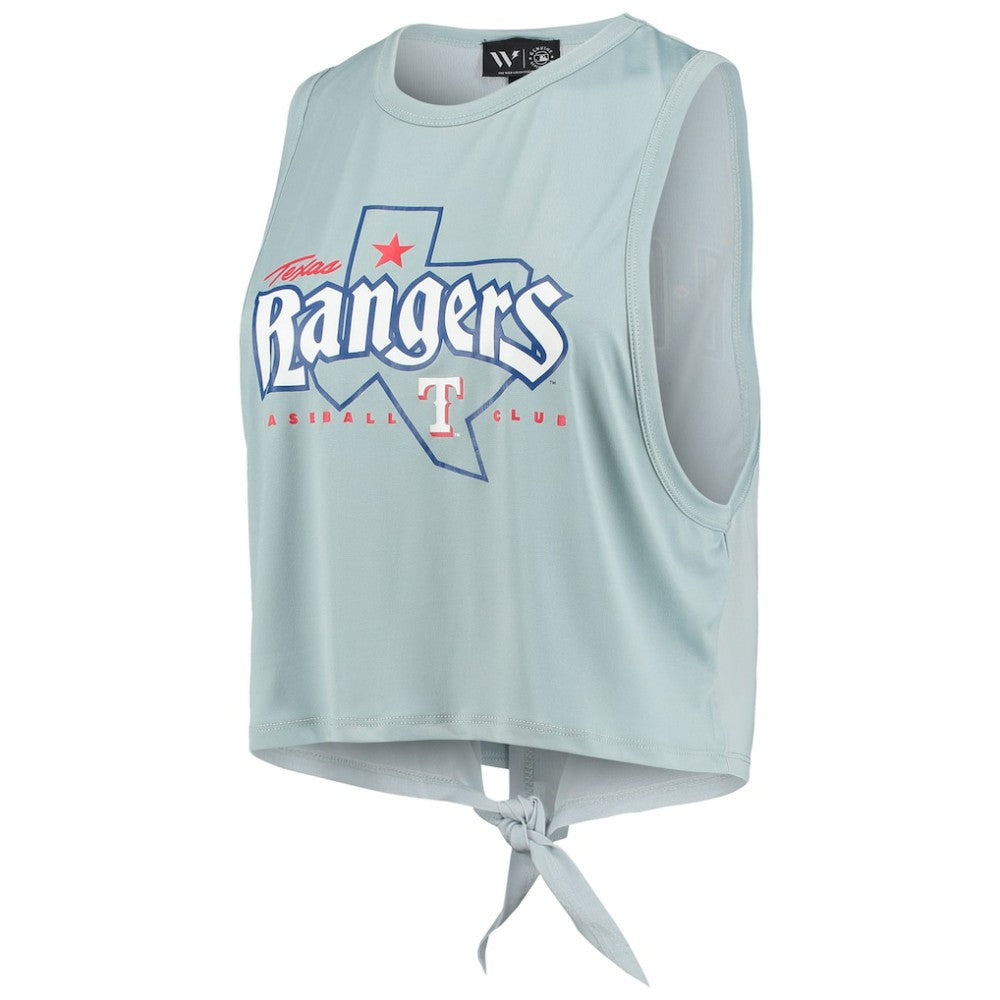 Texas Rangers The Wild Collective Women's Open Back Twist-Tie Tank Top - MLB Tanks