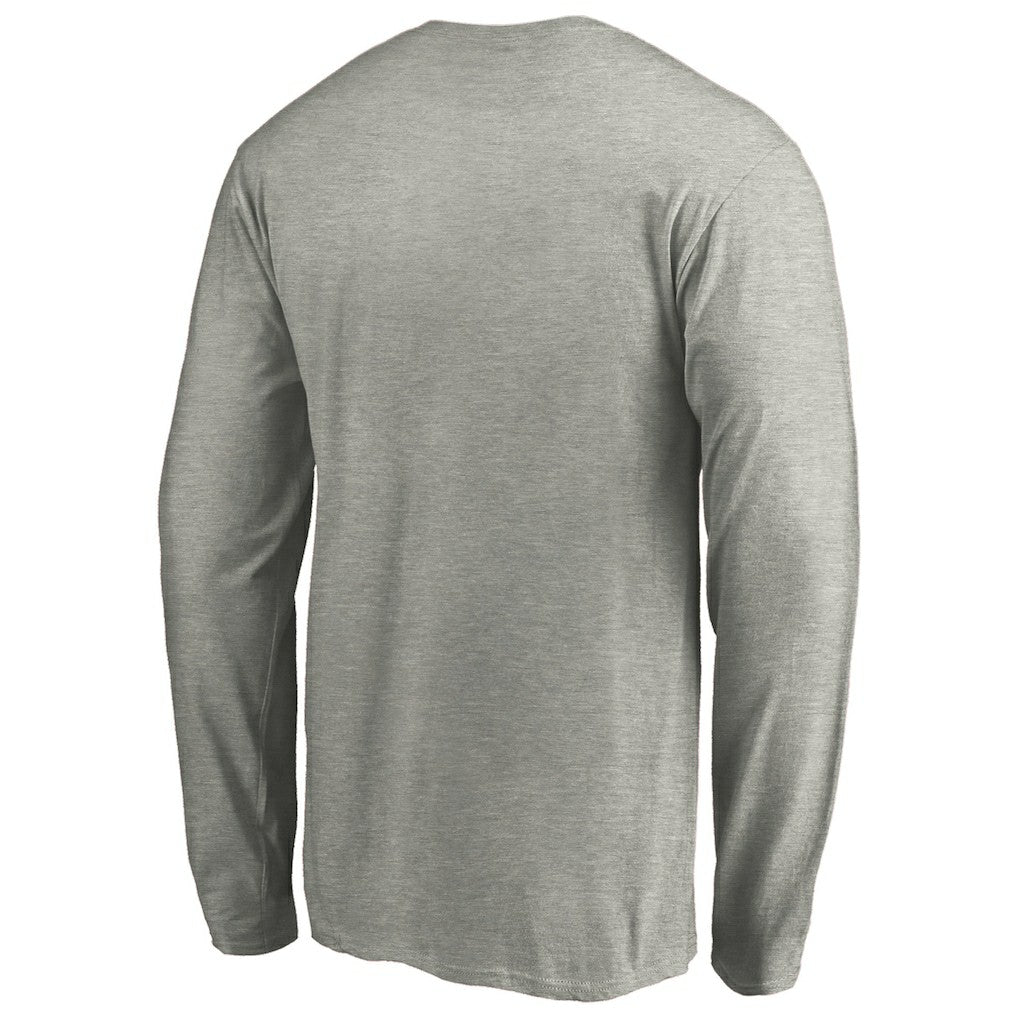 Heathered Gray Chicago Bulls Primary Team Logo Long Sleeve T-Shirt sale | NBA