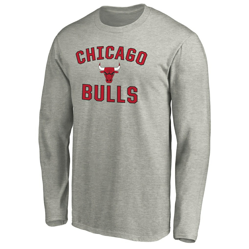 Heathered Gray Chicago Bulls Victory Arch Long Sleeve T-Shirt sale | NBA