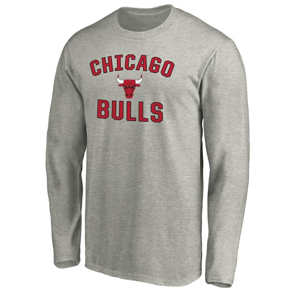 Heathered Gray Chicago Bulls Victory Arch Long Sleeve T-Shirt sale | NBA