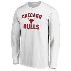 White Chicago Bulls Victory Arch Long Sleeve T-Shirt sale | NBA