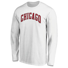 White Chicago Bulls Alternate Team Logo Long Sleeve T-Shirt sale | NBA