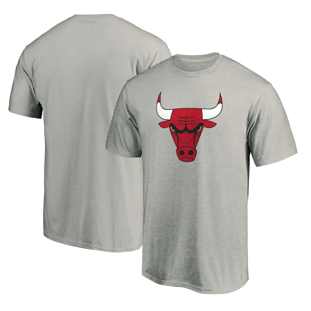 Heathered Gray Chicago Bulls Primary Mascot Logo T-Shirt sale | NBA