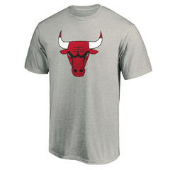 Heathered Gray Chicago Bulls Primary Mascot Logo T-Shirt sale | NBA
