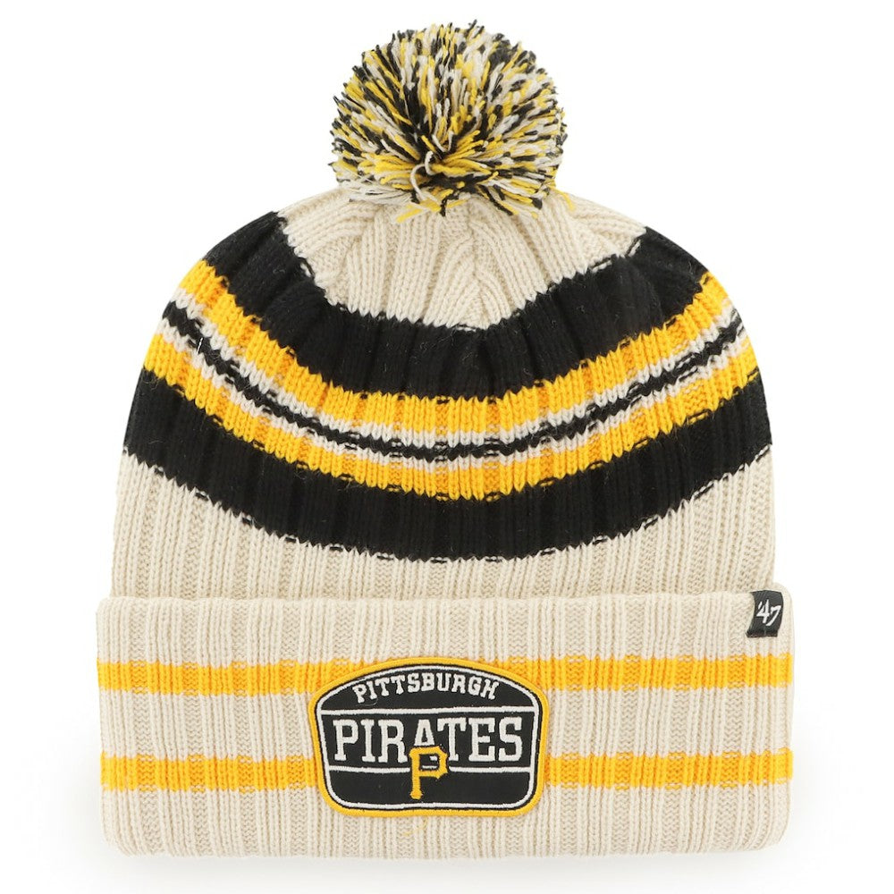 Pittsburgh Pirates '47 Home Patch Cuffed Knit Hat with Pom - MLB Hats
