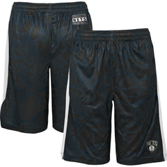 Black Brooklyn Nets Youth Scribble Dribble Baller Shorts | NBA