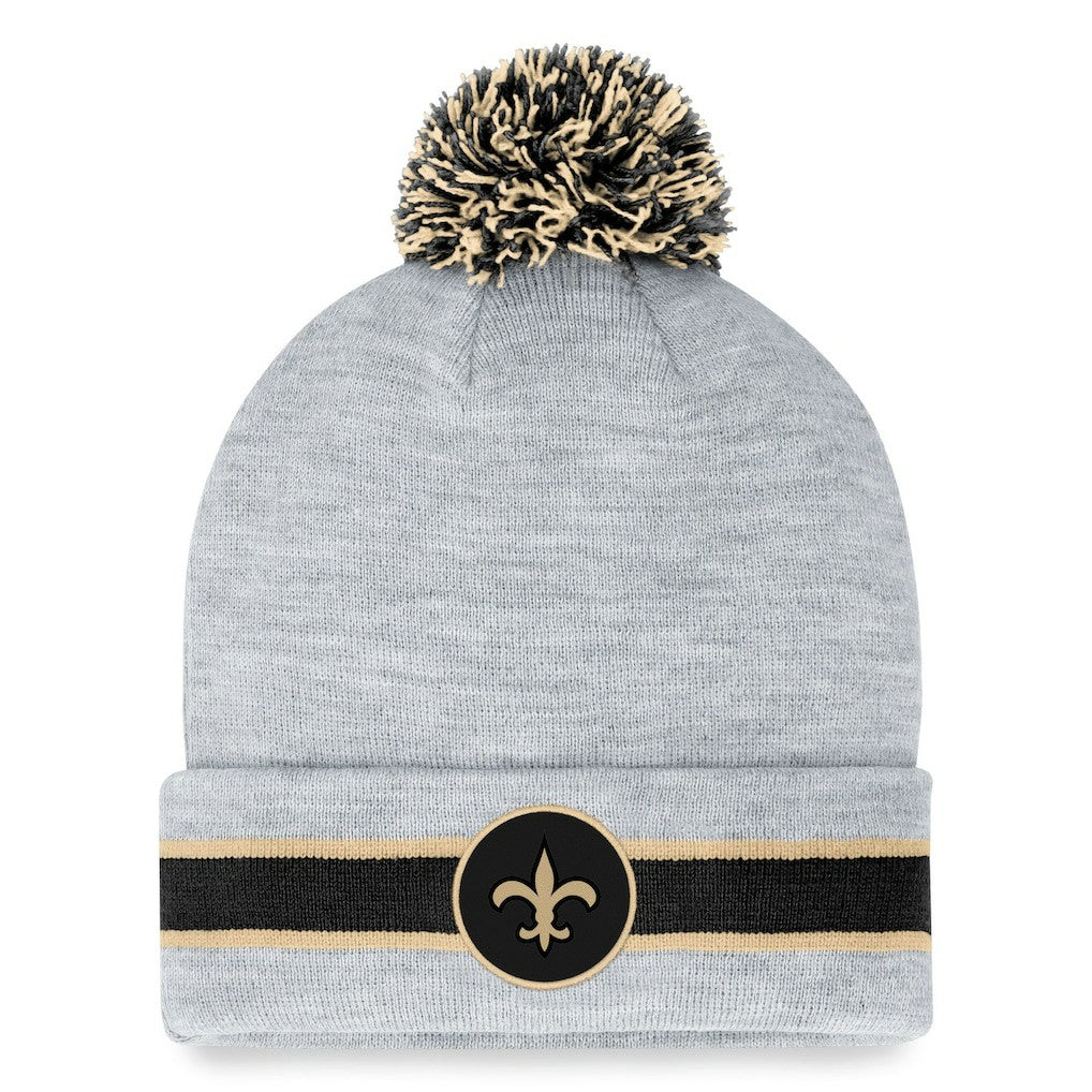 New Orleans Saints Cuffed Knit Hat with Pom | NFL Hot