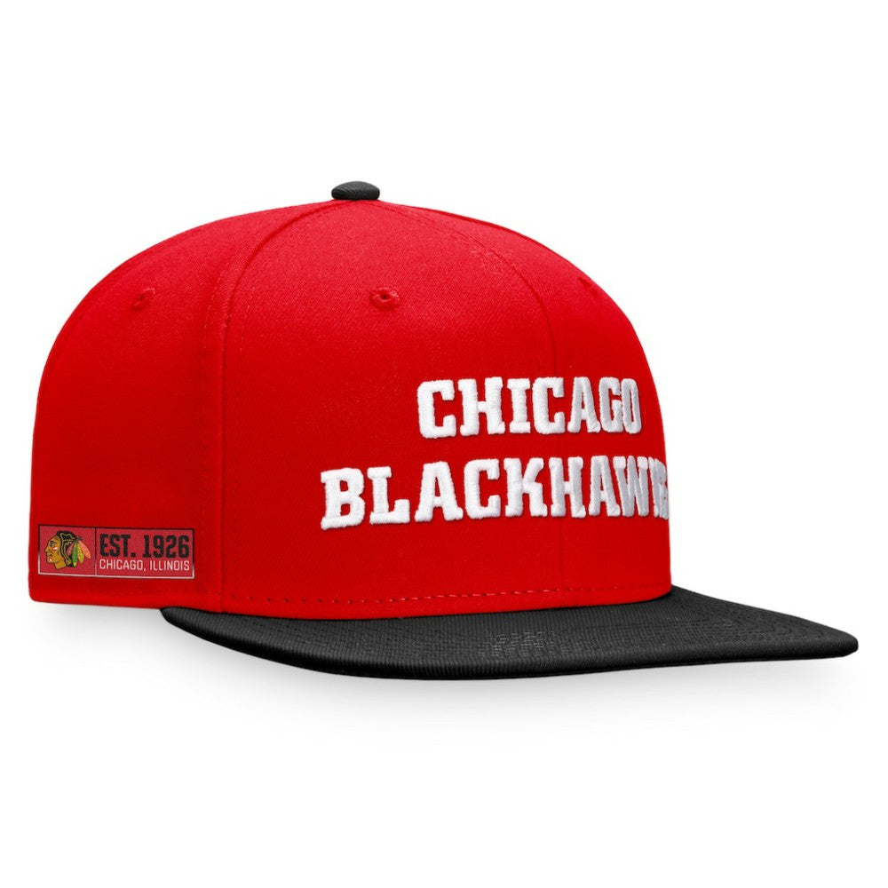 Chicago Blackhawks Fanatics Iconic Color Blocked Snapback Hat -  NHL Hats