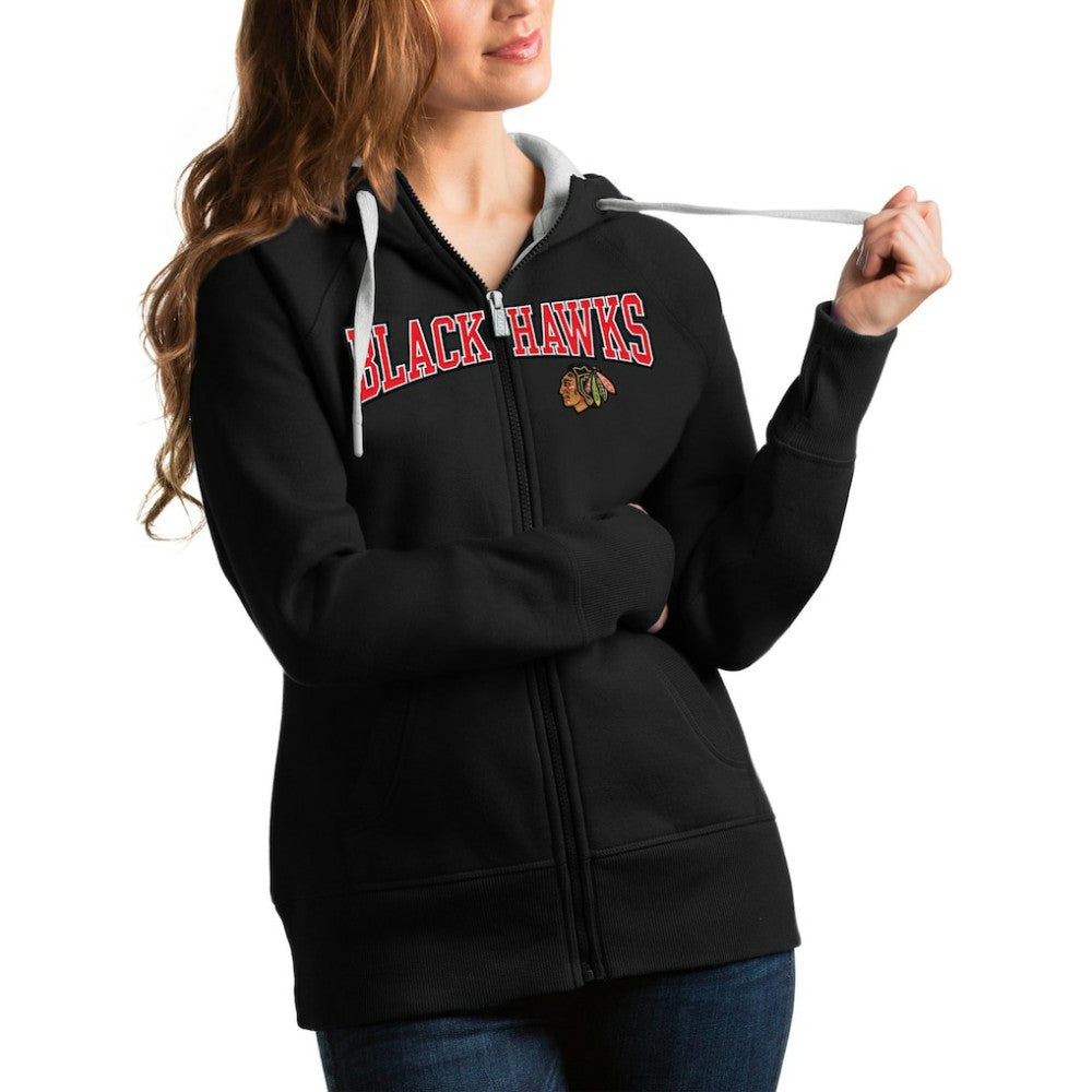 Chicago Blackhawks Antigua Women's Wordmark Victory Full-Zip Hoodie -  NHL Hoodies