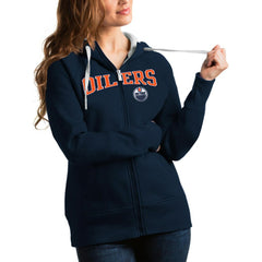 Edmonton Oilers Antigua Women's Wordmark Victory Full-Zip Hoodie -  NHL Hoodies