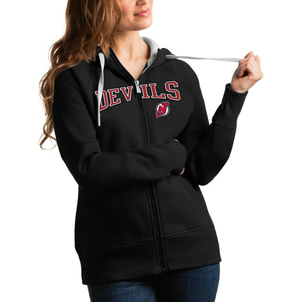 New Jersey Devils Antigua Women's Wordmark Victory Full-Zip Hoodie -  NHL Jerseys