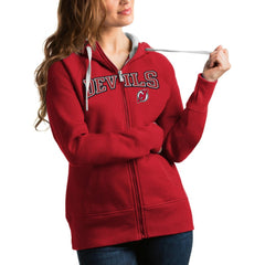 New Jersey Devils Antigua Women's Wordmark Victory Full-Zip Hoodie -  NHL Jerseys