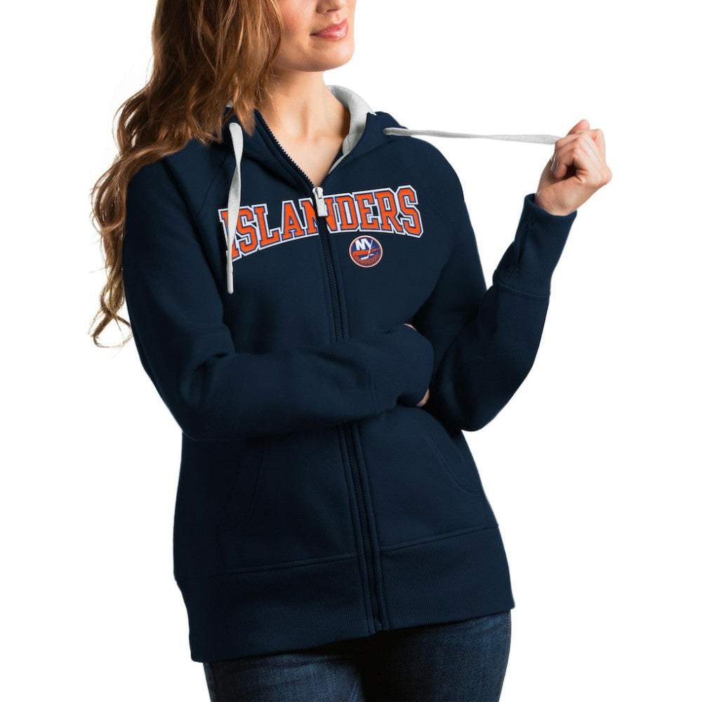 New York Islanders Antigua Women's Wordmark Victory Full-Zip Hoodie -  NHL Hoodies